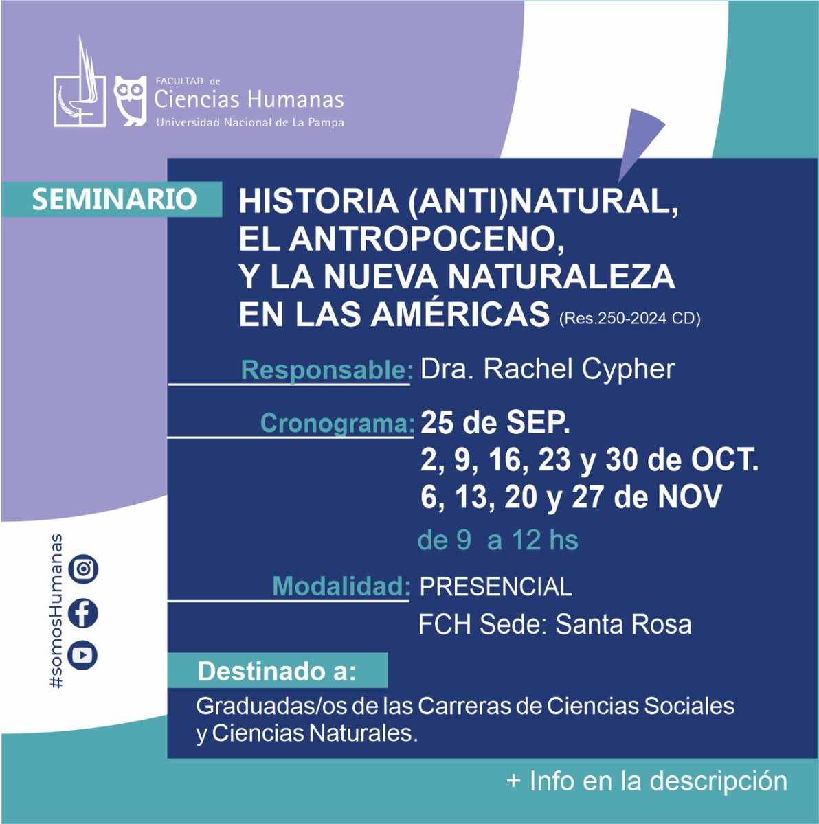 Emocionada compartir el flyer de mi seminario en <a href="/PrensaUNLPam_ok/">UNLPam</a> como parte del <a href="/FulbrightPrgrm/">The Fulbright Program</a> en Santa Rosa, Argentina / Excited to share the flyer for my seminar at the University of La Pampa as part of the Fulbright in Santa Rosa, Argentina!