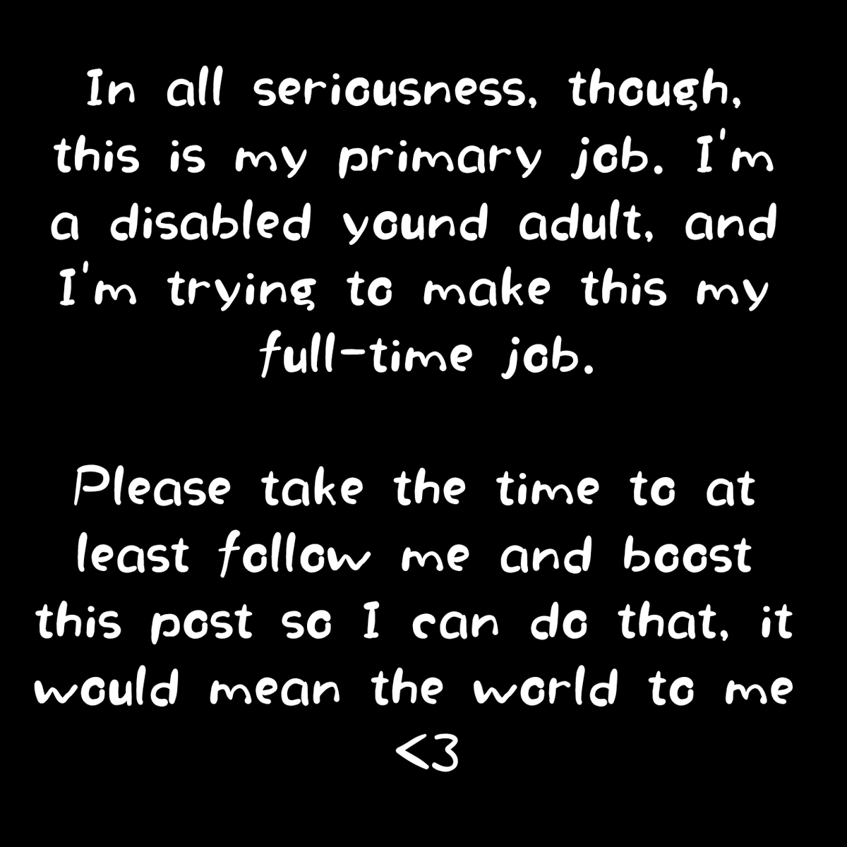 📢INTERACTIONS APPRECIATED

New c0mms post since I updated the prices and made them more easily accessible. Even if you're not interested in buying, please take a look and boost this post ! It would mean the world to me <3

docs.google.com/document/d/1v4…

#art #artistsupport #artist