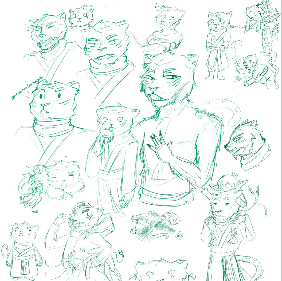 Well my life is just Morning Frost now
Please enjoy some sketches of the tiger man

#legendsofavantris #morningfrost #kremylecroux #swampcat #ouaw