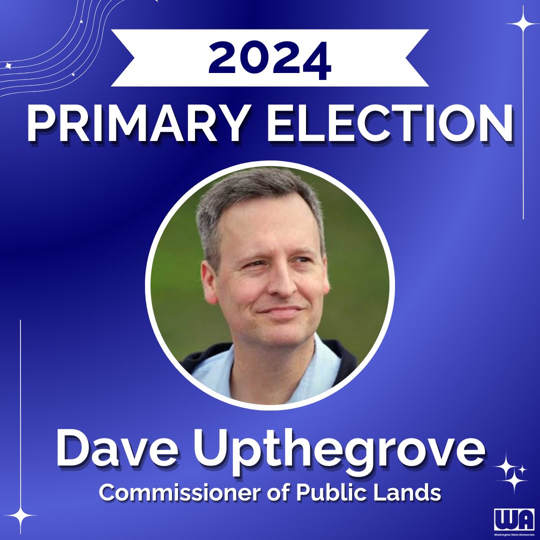washdems's tweet photo. Congrats to @DaveUpthegrove for advancing to the Nov. general election after a historic hand recount! 
Upthegrove is the environmental and social justice leader WA needs to protect our beautiful Evergreen state  – and he’s ready to take action. https://t.co/z4WAAIQnTo