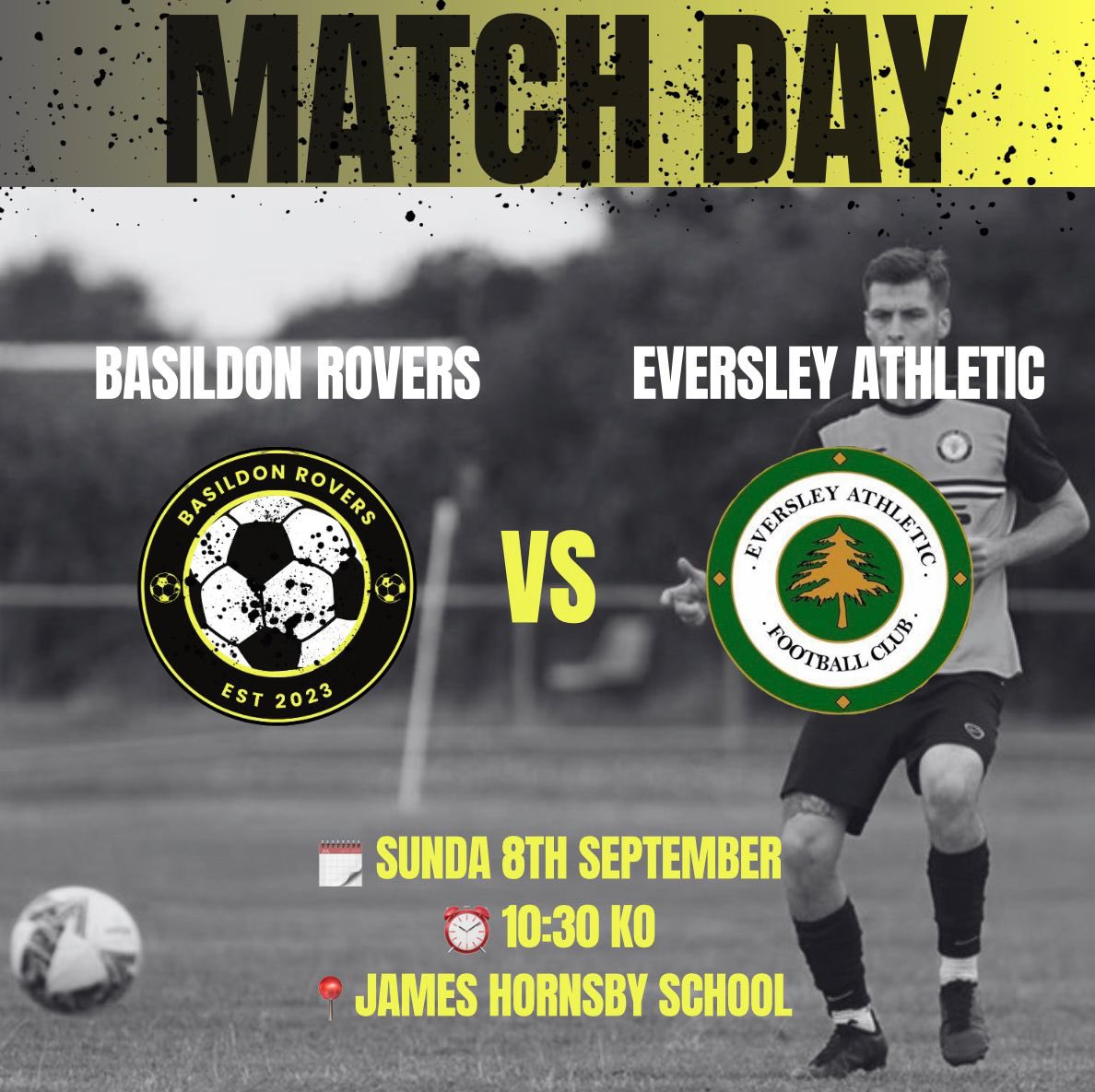 First league game of the season this Sunday against <a href="/EversleyAth/">Eversley Athletic</a> UTR 💛🖤