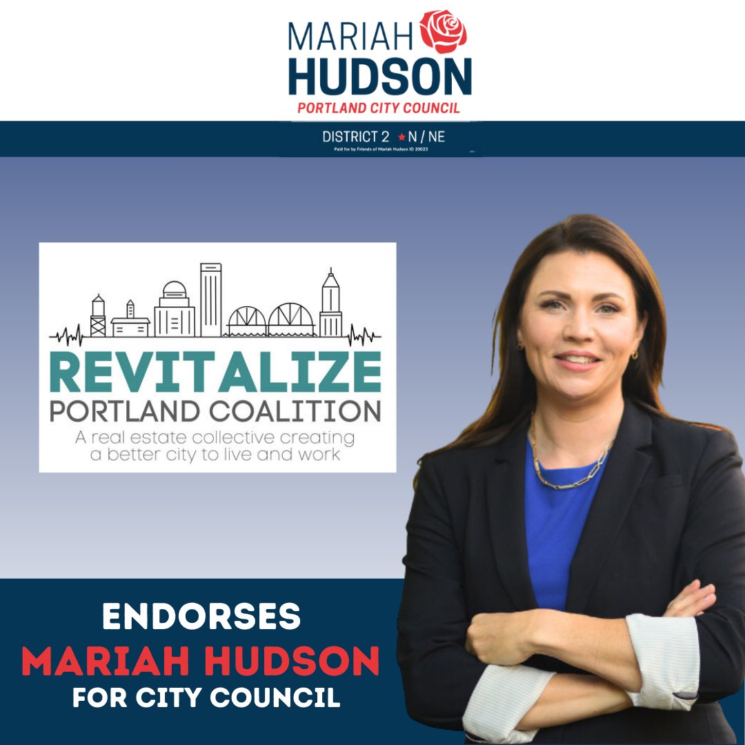 @revitalizeportlandcoalition recognizes the importance of electing council members who will work with businesses and communities to bring Portland back stronger and create a thriving future. Thank you for your endorsement.