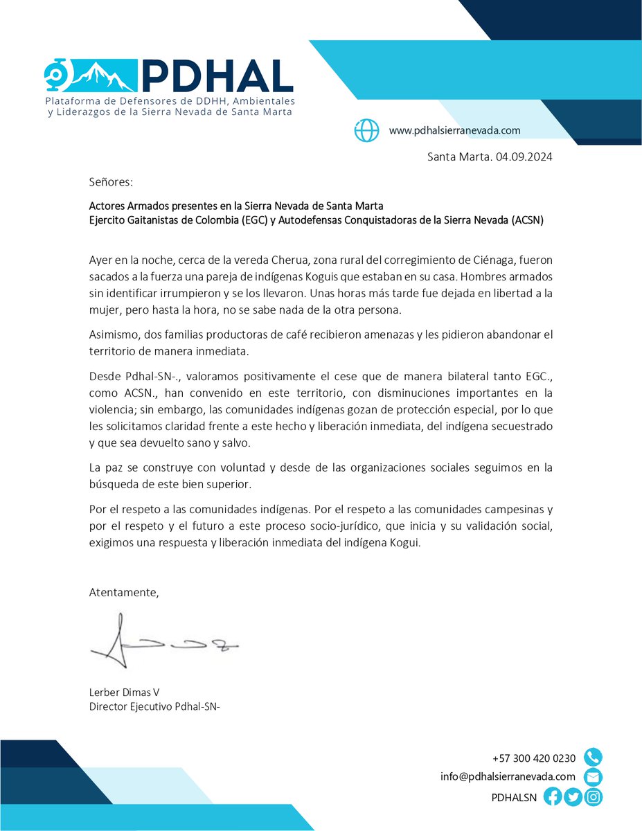 PDHAL Sierra Nevada de Santa Marta tweet media