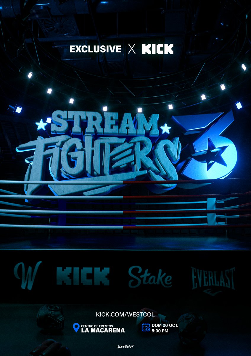 3D POSTER | StreamFighters 3🥊

Se acerca StreamFighters 3 evento de <a href="/WestCOL/">WESTCOL</a> <a href="/StakeColombia/">Stake Colombia</a>  y he querido hacer este poster totalmente en 3D !! 

Proyecto en Behance: behance.net/gallery/207163…
