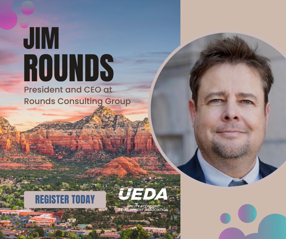 We are thrilled to announce that Jim Rounds will be a featured speaker at the UEDA Fall Forum! Join us as he delves into current economic trends and their impact on economic development. Don’t miss this insightful session! #UEDAFallForum #EconomicDevelopment
