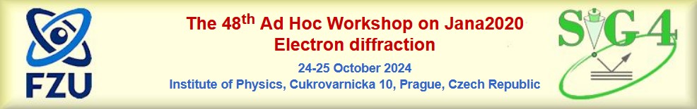 Do you want tolearn more about structure analysis from 3D ED data using #PETS2 and #Jana2020, including dynamical refinement and determination of absolute structure? Join the Jana2020 Workshop on Oct. 24-25 in Prague! More details at jana.fzu.cz/w048.html