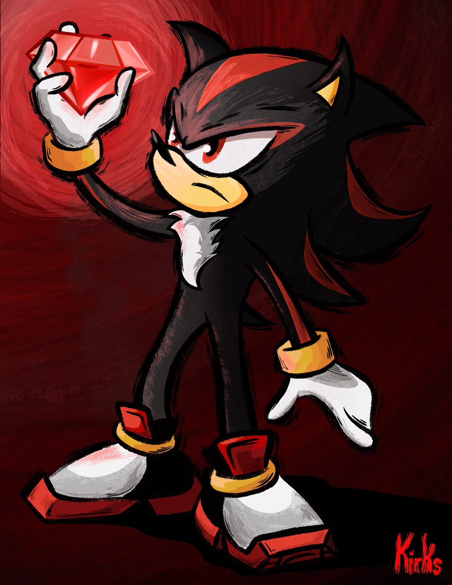 kirkhardt's tweet photo. My first drawing of Shadow! #ShadowTheHedgehog #sonicart https://t.co/WzX7ZwmpUu