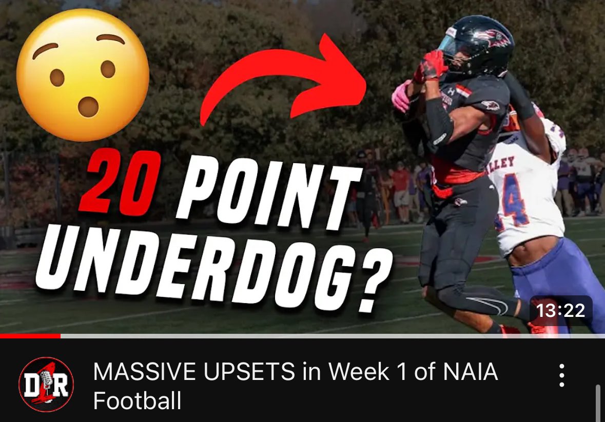 Division 1 Rejects (@d1_rejects) on Twitter photo Some 𝐌𝐀𝐉𝐎𝐑 𝐔𝐏𝐒𝐄𝐓𝐒 in NAIA 🏈
▶️ #19 <a href="/RavenFootballBC/">Benedictine Football</a> wins on the road at #10 Morningside
▶️ #21 <a href="/MonTechFootball/">Montana Tech Football</a>’s 4th qtr heroics lift them over #3 Georgetown
▶️ <a href="/TxWesFootball/">TxWes Football</a> upsets #20 Lindsey Wilson in <a href="/CoachBSherrod/">Coach Brad Sherrod</a>’s first game
📺: bit.ly/3XwaJGq Some 𝐌𝐀𝐉𝐎𝐑 𝐔𝐏𝐒𝐄𝐓𝐒 in NAIA 🏈
▶️ #19 <a href="/RavenFootballBC/">Benedictine Football</a> wins on the road at #10 Morningside
▶️ #21 <a href="/MonTechFootball/">Montana Tech Football</a>’s 4th qtr heroics lift them over #3 Georgetown
▶️ <a href="/TxWesFootball/">TxWes Football</a> upsets #20 Lindsey Wilson in <a href="/CoachBSherrod/">Coach Brad Sherrod</a>’s first game
📺: bit.ly/3XwaJGq