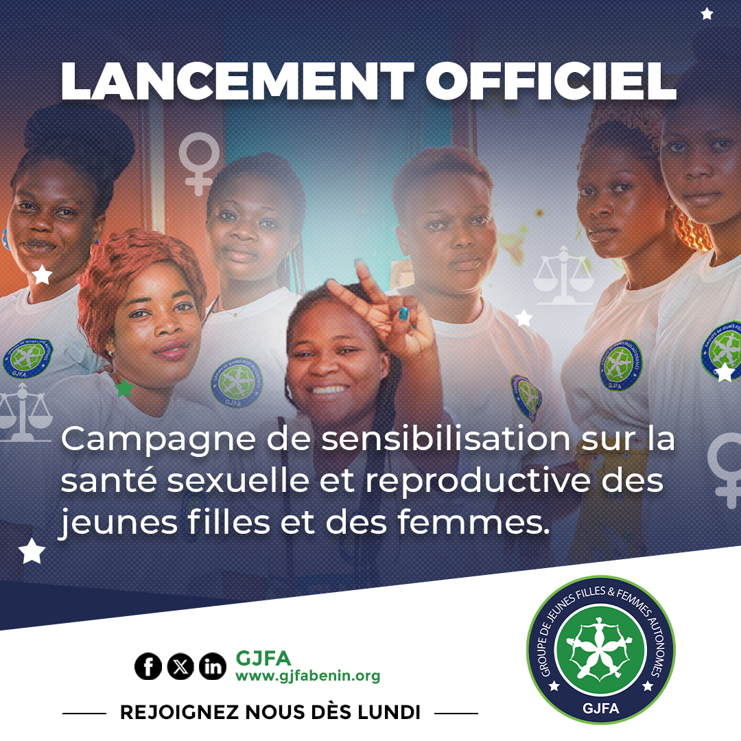 gjfa_ong's tweet photo. ✨ Un grand jour approche ! Le lundi 9⃣ septembre 2024, nous lançons notre campagne pour promouvoir la santé sexuelle et reproductive des jeunes filles et des femmes.
👉 Restez connectés, soutenez notre cause  !
#SantéReproductive #DroitsDesFemmes #Égalité https://t.co/NNWPSRJSHe