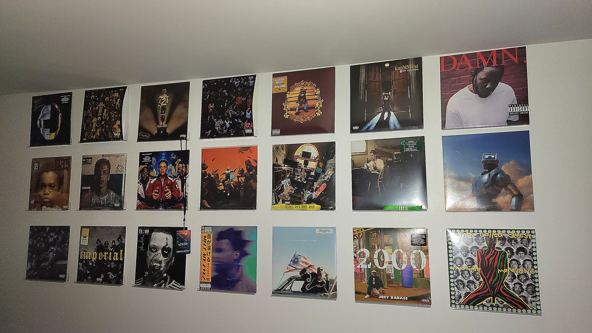 What's the worst album in each row?