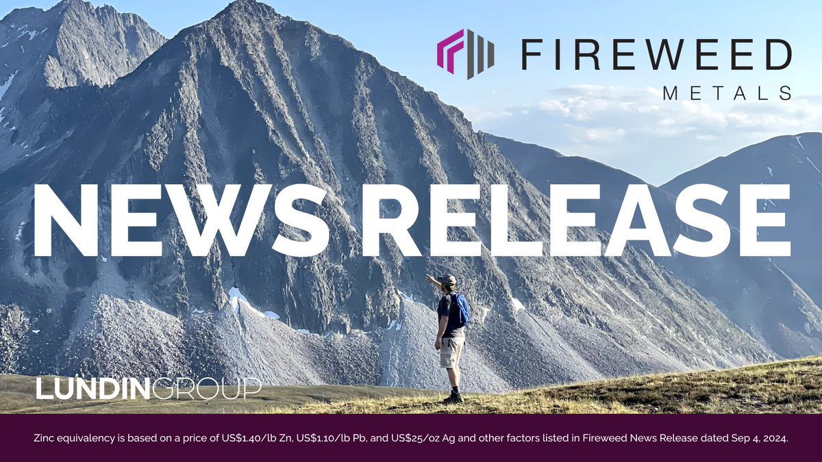 Fireweed Metals unveils a major update for the Macpass Project with the release of our MRE, doubling resource tonnage and increasing ZnEq content in Indicated Resources by 300%. Read all the details at the $FWZ.V #Mining #Zinc #CriticalMinerals hubs.li/Q02NKFpX0