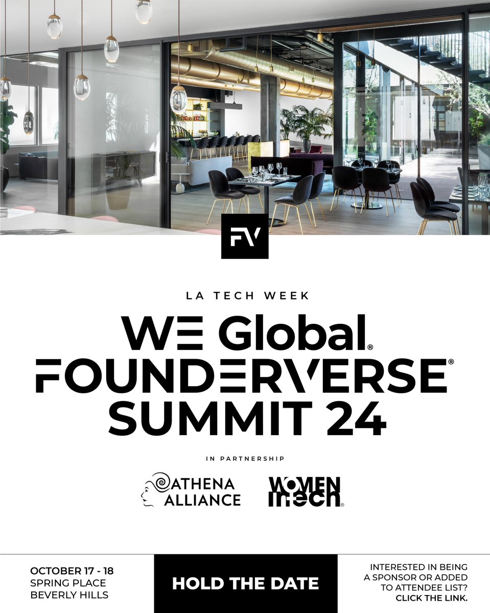 samoyloffpr's tweet image. LA TECH WEEK is coming! Dont miss all the excitement -- especially not this WE Global Founderverse event. Wit wooo! LFG, @weglobalstudios 

Sign-up here: bit.ly/FounderverseSu…

Check out the rest of the weeks lineup at @Techweek_ 

#techweekla #tech #founders #tech #LAevents