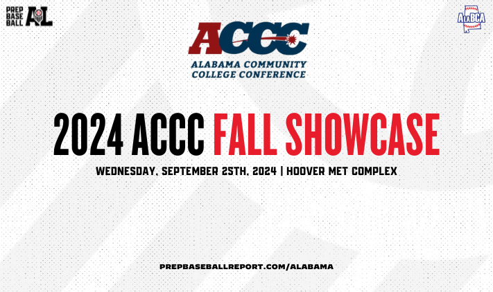 Prep Baseball Alabama (@prepbaseballal) on Twitter photo ππππ ππππ π
ππ₯π₯ ππ‘π¨π°πππ¬π β
+ We're excited to partner with @ACCCAthletics and <a href="/AlaBCAUpdates/">AlaBCA</a> for the 2024 Alabama Fall JUCO Showcase, held on September 25th at the Hoover Met Complex in Hoover, AL.
Full schedule & more below. ‡οΈ
π: loom.ly/rz5HwSk ππππ ππππ π
ππ₯π₯ ππ‘π¨π°πππ¬π β
+ We're excited to partner with @ACCCAthletics and <a href="/AlaBCAUpdates/">AlaBCA</a> for the 2024 Alabama Fall JUCO Showcase, held on September 25th at the Hoover Met Complex in Hoover, AL.
Full schedule & more below. ‡οΈ
π: loom.ly/rz5HwSk