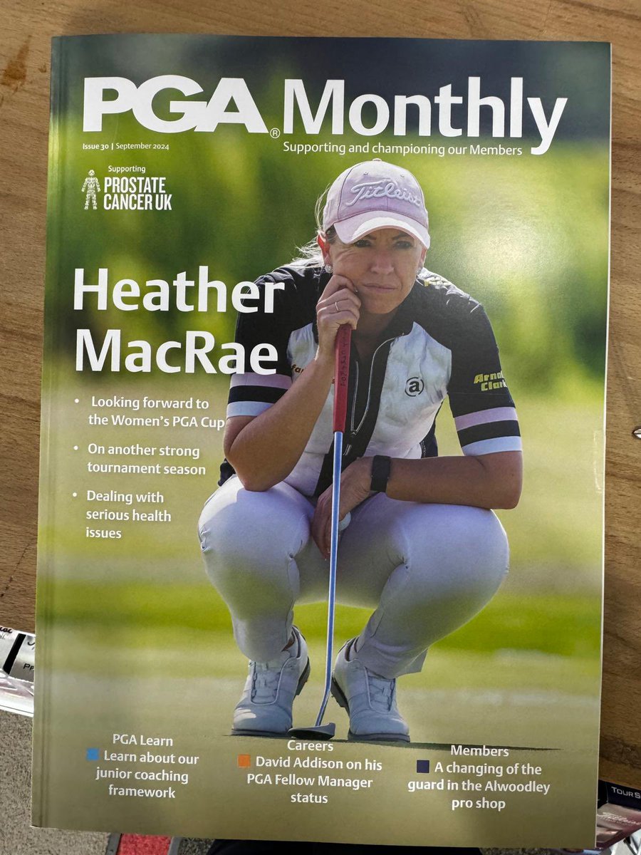 What an honour to be on the cover of the <a href="/ThePGA/">The PGA</a> Magazine this month, and HUGE thank you <a href="/NickRodger1/">Nick Rodger</a> for being so empathetic when writing about the low points and just brutally honest when discussing the rest 🤣👌🏼

pga.info/news/heather-m…