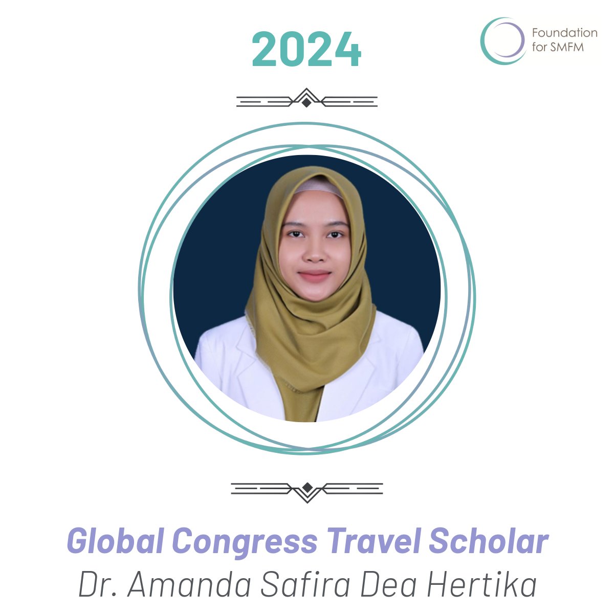 Congratulations to #SMFMGlobalCongress Travel Scholar Dr. Amanda Safira Dea Hertika! She contributed to the abstract, "Combining maternal characteristics, PlGF, and UtA PI: contrasting FGR and non-FGR cases in Indonesia". Read more: foundationforsmfm.org/announcements/…
#MFM