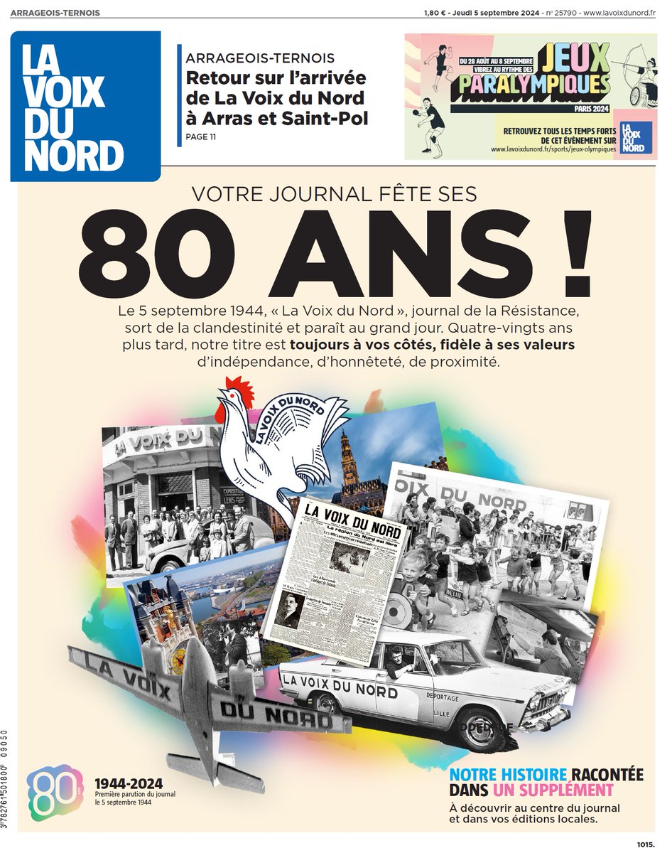 lavoixdunord's tweet photo. La une de La Voix du Nord du 5 septembre https://t.co/YMIfbK1ol6
