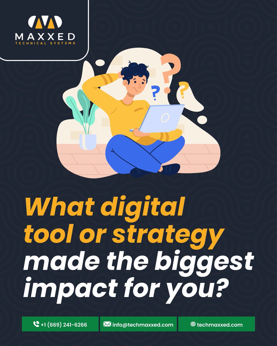 techmaxxed's tweet image. Which digital tool or strategy made the biggest impact for your business? 🚀 Share your insights! Let's learn from each other. #DigitalTransformation #Innovation #TechMaxxed #BusinessGrowth