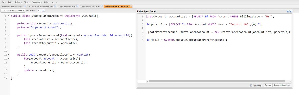 tanzeeltwt's tweet image. 🚀 Day 40: Mastered Queueable Apex! Updated Parent Accounts and cloned Contact records for Media Industry Accounts.

Also wrote a solid test class for full coverage. 

#Salesforce #QueueableApex #Trailblazer #AsynchronousProcessing