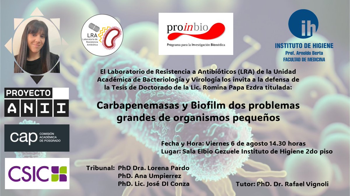 proinbio -UdelaR (@proinbio_udelar) on Twitter photo 