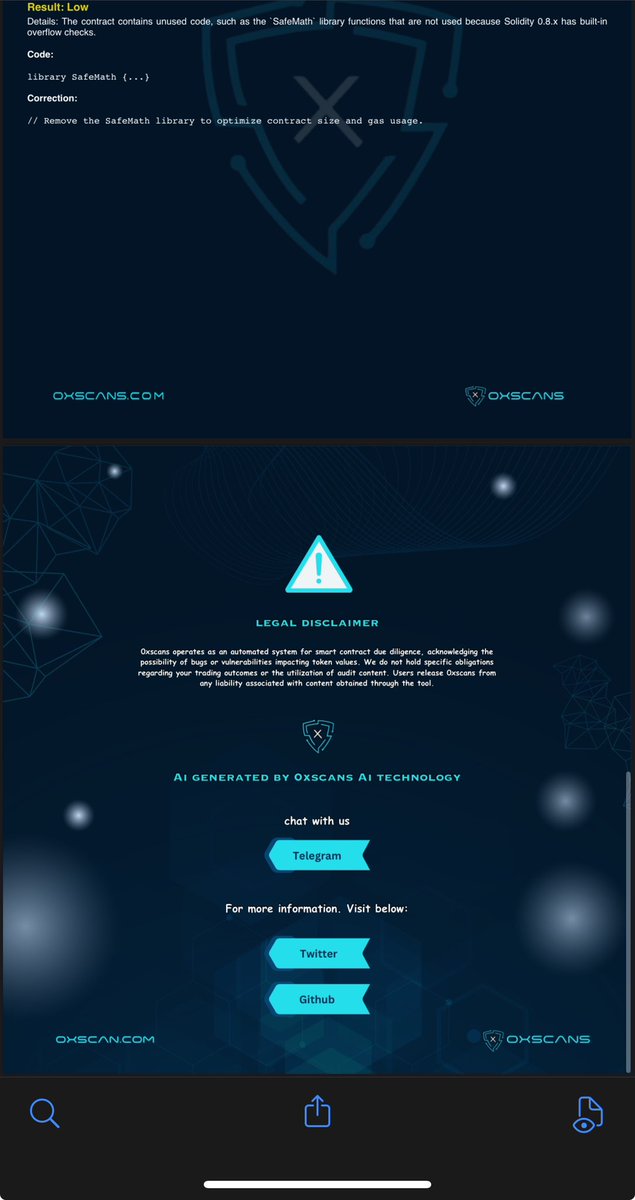 NodeGPU's tweet photo. We have completed the audit of the "NodeGPU" smart contract, and the results confirm that the contract is secure with no significant issues identified. The audit process thoroughly examined the code and functionalities, ensuring that the smart contract adheres to best practices and is free from critical vulnerabilities.

#NGPU #GPU #Audit #Crypto #ETH #BTC