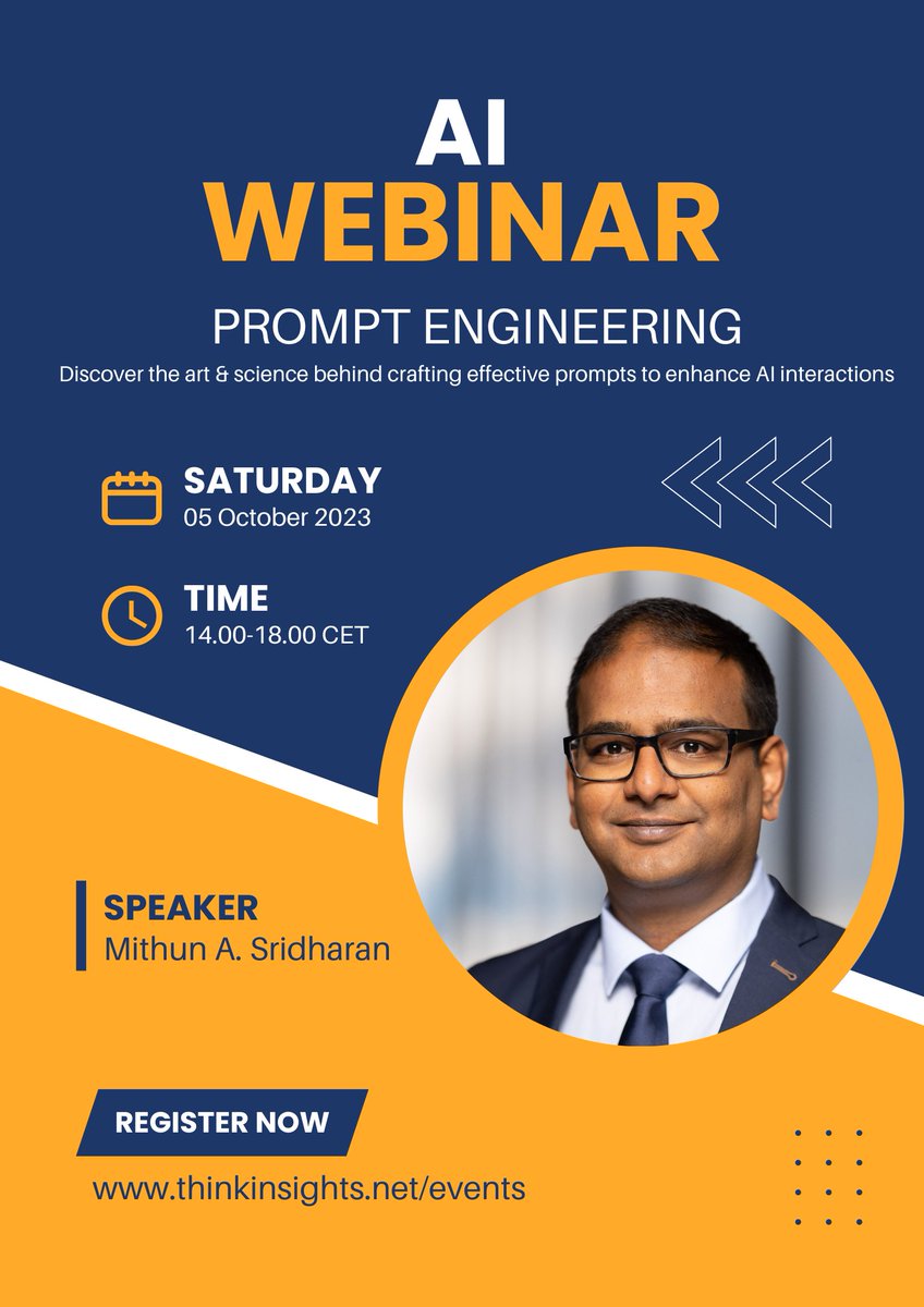 Join me for an engaging and informative workshop on #Prompt #Engineering, where you'll discover the #art  and #science behind crafting effective prompts to enhance #AI interactions.