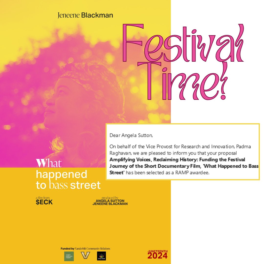 Dr. Angela Sutton (She/Her)🏳️🌈🏴☠️ (@drangelasutton) on Twitter photo Great news! The short documentary, What Happened to Bass Street, is going on its festival journey. May the unbridled enthusiasm of the Juneteenth test screening at <a href="/FortNegley/">Fort Negley Park, a UNESCO Site of Memory</a> follow this film wherever it goes. Great news! The short documentary, What Happened to Bass Street, is going on its festival journey. May the unbridled enthusiasm of the Juneteenth test screening at <a href="/FortNegley/">Fort Negley Park, a UNESCO Site of Memory</a> follow this film wherever it goes.