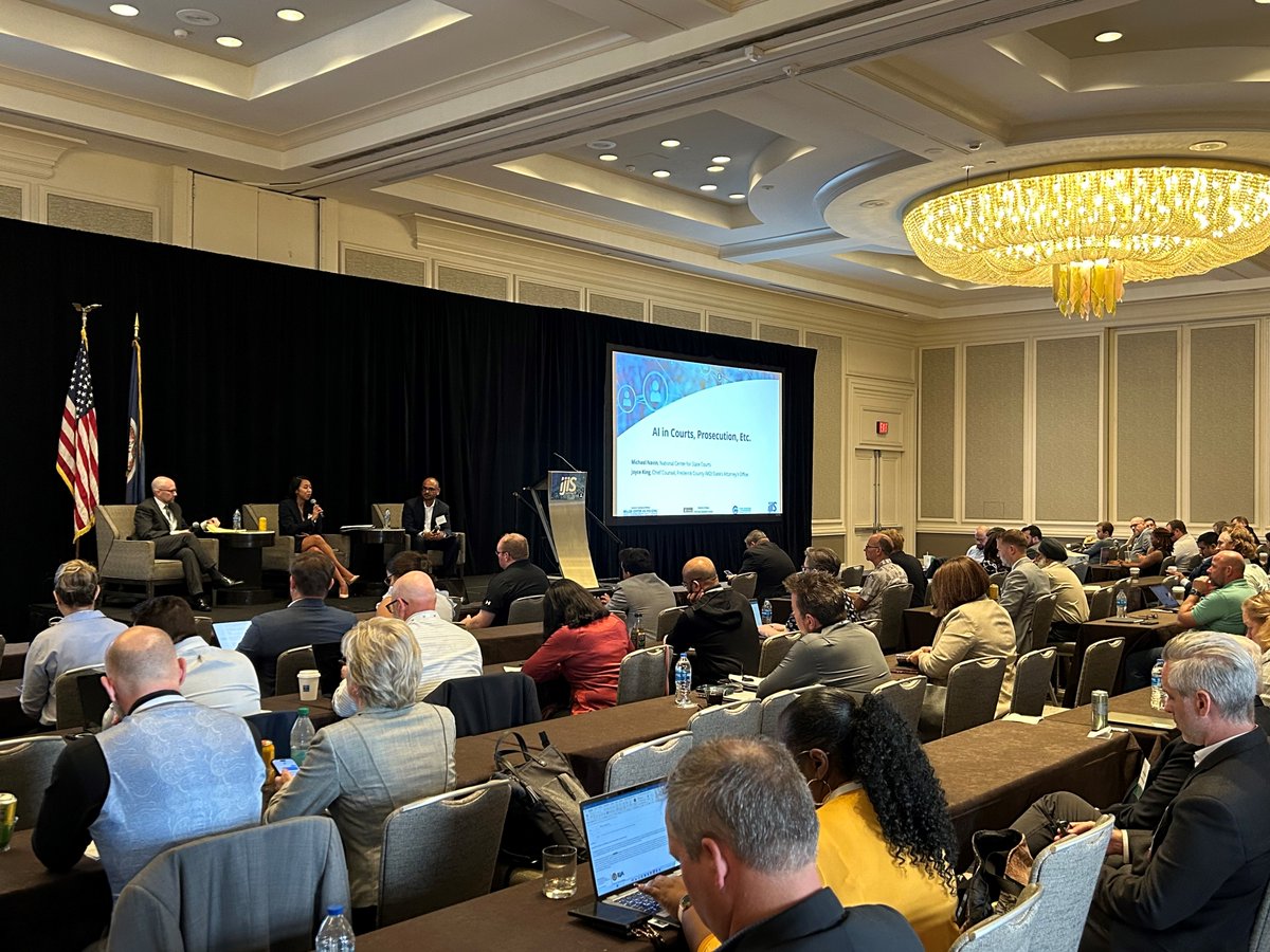 Up next at the Justice and Public Safety AI Summit, attendees hear from Michael Navin from the National Center for State Courts (<a href="/NCSCgov/">NCSC</a>) and Joyce Roldan King from Frederick County (MD) State’s Attorney’s Office. These two joined forces to discuss their understanding of how #AI