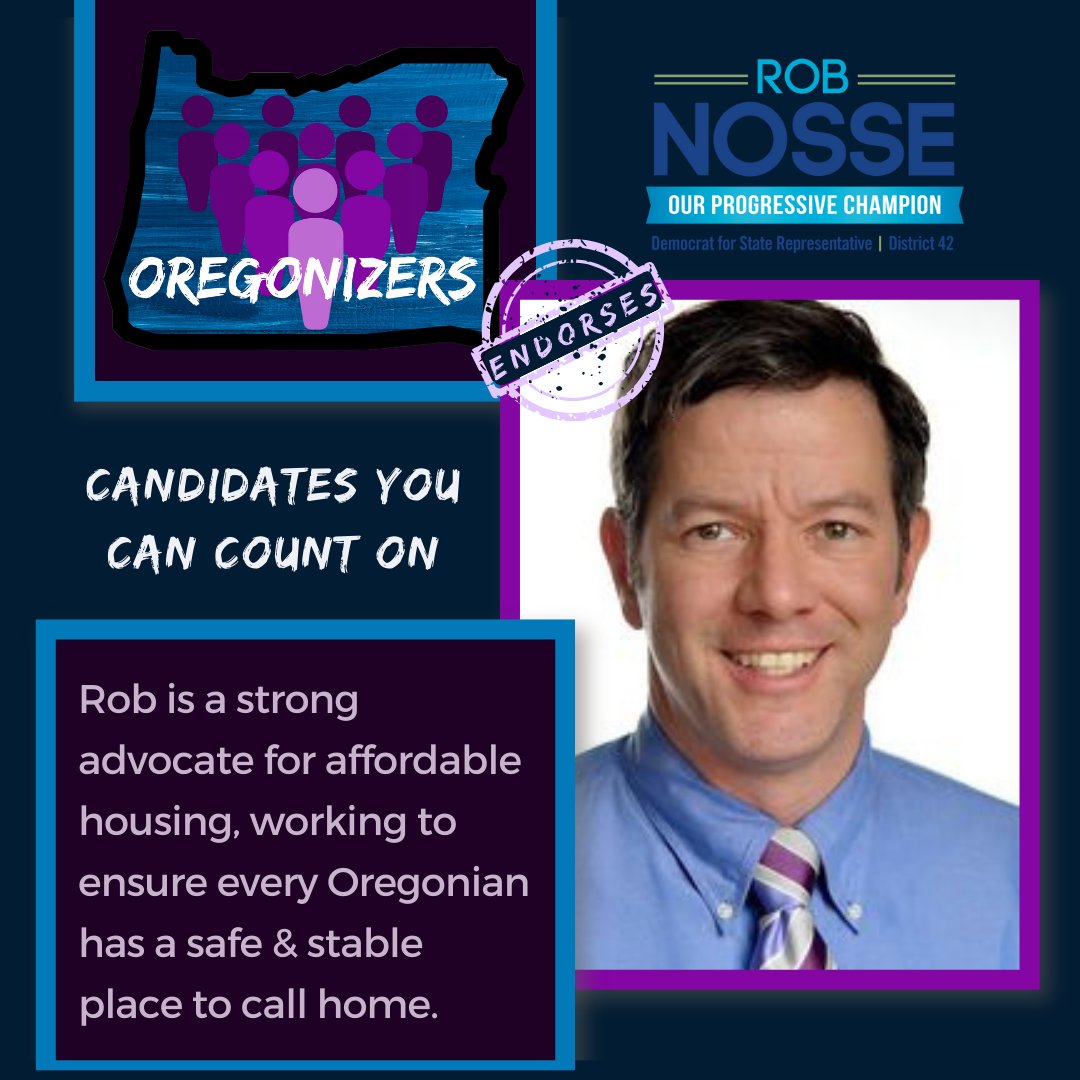 Oregonizers's tweet image. Rob Nosse for HD42! Rob is a strong advocate for affordable housing, working to ensure every Oregonian has a safe and stable place to call home. 🏘️ #OregonVotes #HD42