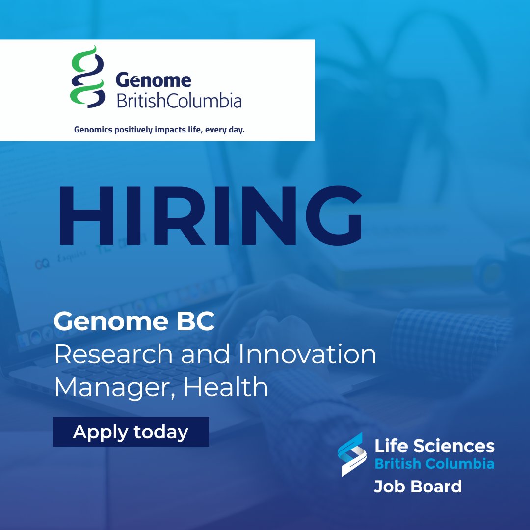 LSBC JOB BOARD: <a href="/GenomeBC/">GenomeBC</a> is hiring a Research and Innovation Manager, Health.

Learn more and apply here: lifesciencesbc.ca/job/research-a…