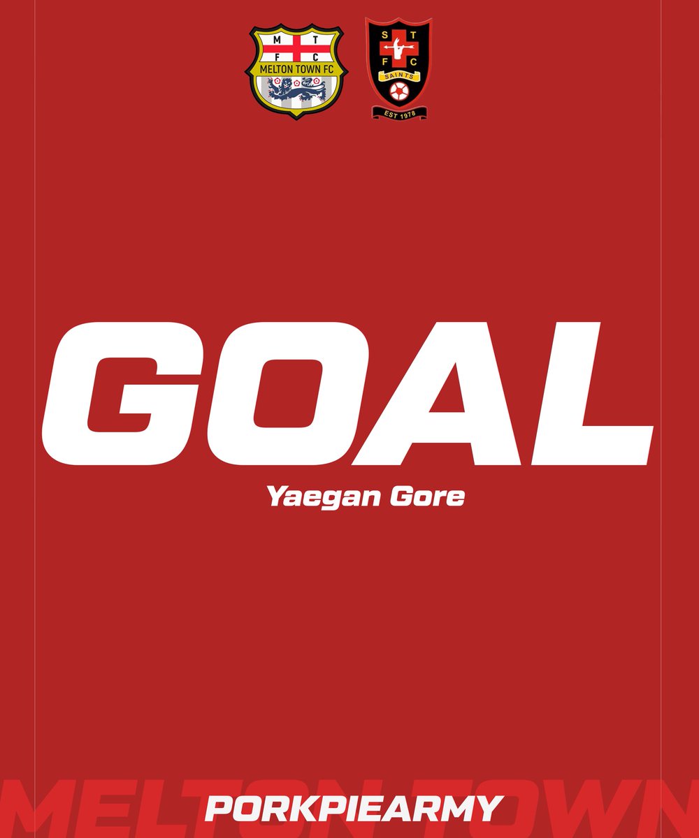Goal Melton Town

⏰ 54’ Yaegan Gore with a beautiful hit on the edge of the box

🔴4-1🔵

#PorkPieArmy  #MTFC