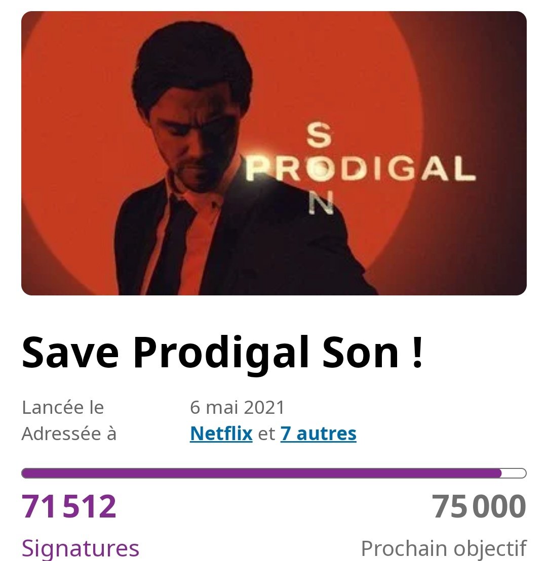 Just a friendly reminder to sign the petition if you haven't already and share it!
#SaveProdigalSon #ProdigalSon       
We are currently at 71,512 signatures 🥳
Next step 71,6k!
change.org/p/save-prodiga…