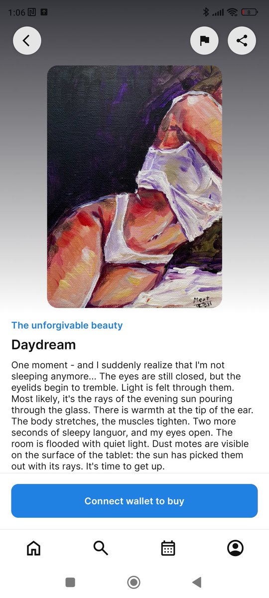 Evgeniy Karsakov (@ekmotion3d) on Twitter photo GM fam!
As you have noticed, I am promoting an artist's canvas that I bought in 2021. An elegant painting with a note of female eroticism.
Price: 0.1 ETH
#NFTCommunity #nftcollector
<a href="/_NftCollectors/">NFTCollectors</a> <a href="/CryptGem/">CryptGem.eth</a> <a href="/RealKatoOG/">Kato</a> I ask you to make a repost, it will help me a lot. 🤏 GM fam!
As you have noticed, I am promoting an artist's canvas that I bought in 2021. An elegant painting with a note of female eroticism.
Price: 0.1 ETH
#NFTCommunity #nftcollector
<a href="/_NftCollectors/">NFTCollectors</a> <a href="/CryptGem/">CryptGem.eth</a> <a href="/RealKatoOG/">Kato</a> I ask you to make a repost, it will help me a lot. 🤏