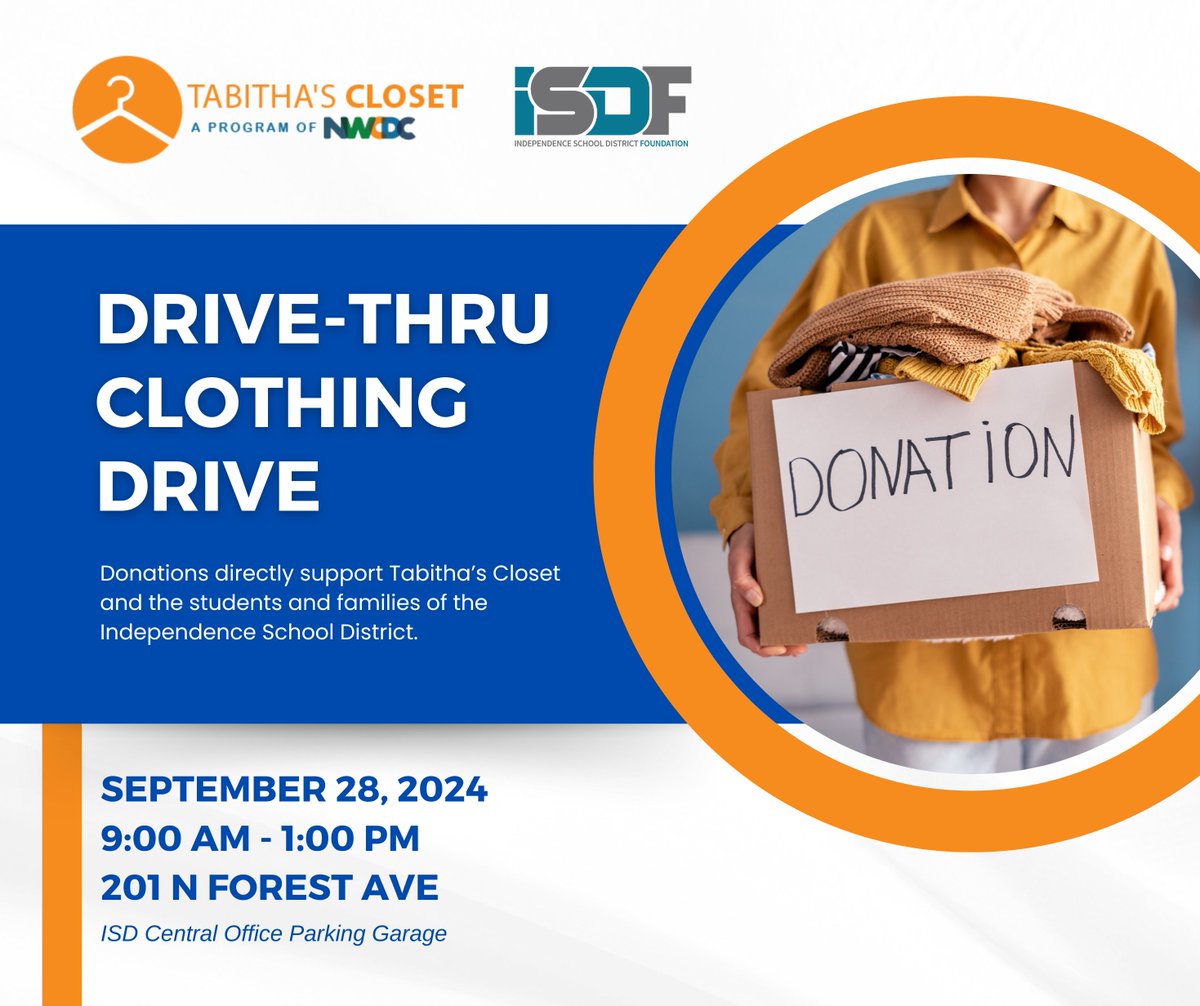 Join us this Fall in supporting the Independence community by donating your gently used and new clothing to Tabitha’s Closet. It's the perfect time to clean out your closets and make a difference in the lives of those in need.