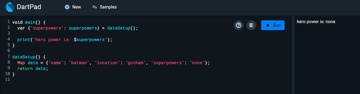 cyber_zues's tweet image. 🚀 #Dart got even better with Destructuring! 🔥 Check out how to pull out specific data directly from maps in a single line. Clean and efficient, just the way we like it. 😎🌟 Say goodbye to clunky code, and hello to streamlined data extraction! #FlutterDev #CodeBetter #DartLang