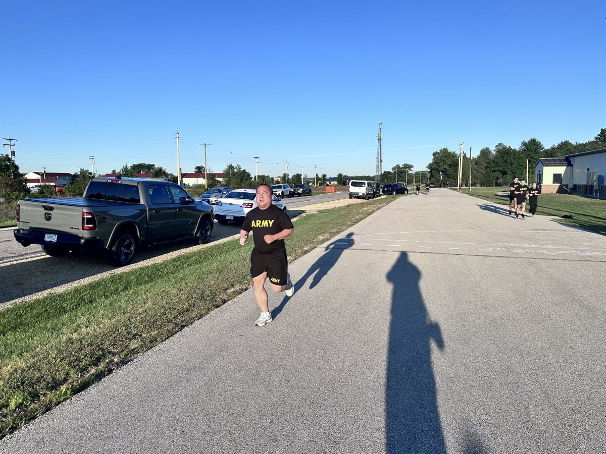 GETTING AFTER IT!  
Soldiers and civilians of the 88th Readiness Division conducted group PT 4 Sept. 2024, with Maj. Gen. Joe Ricciardi. Master Sgt. Dana Anderson and Sgt. 1st Class Joe Potts led the charge.