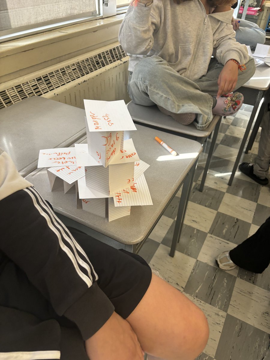 8E is working on problem solving, collaboration, working outdoors &amp; community building for the first 2 days back to school! <a href="/queenA_ms/">Queen A</a>