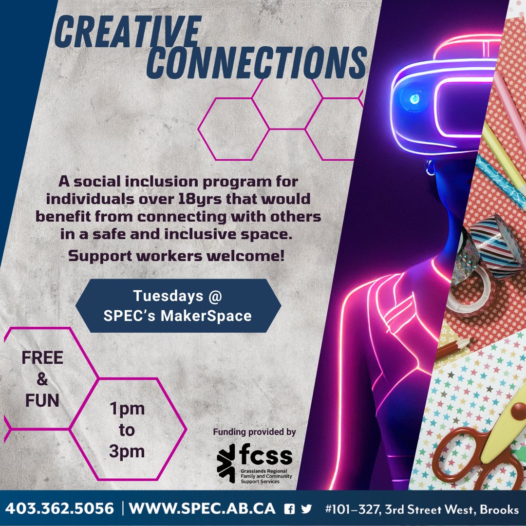 Tuesday's 1-3pm at SPEC's MakerSpace . . .