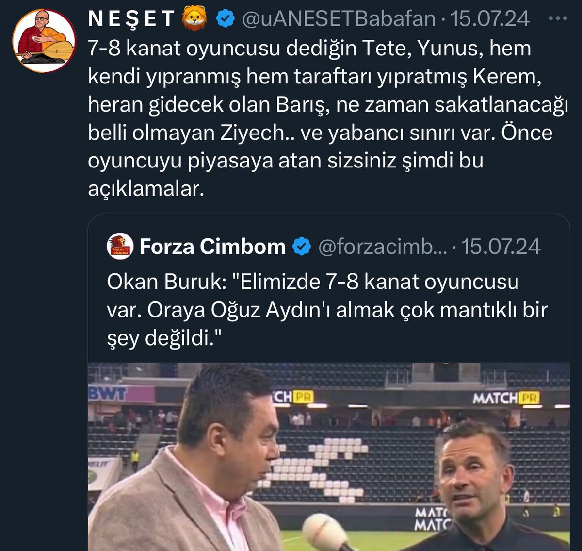 📌Kod adı: Beceriksizler
Galatasaray yönetimi başarısız transfer sürecinin ardından mevcut kadroyla UEFA'da yoluna devam edecek an itibariyle evrakları hazırlamaya başladı.

Evrakları biz hazırlarız siz istifa dilekçelerinizi hazırlayın
Açıklama ŞAKA gibi