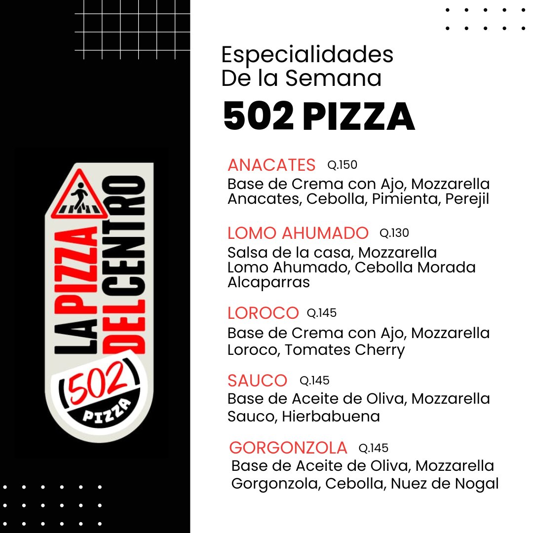 502Pizza's tweet photo. Especialidades de la Semana 🔥 

Podés pedir también nuestras pizzas clásicas y tradicionales ✌️ 

Peperoni 🍕
Margarita 🍅 🍃
Salchicha Polaca 🇵🇱
Champiñones 🍄
Cebolla y Ajo 🧅🧄
Anchoas ⚓️ 
Cinco Quesos 🧀 
Bernejena 🍆
Limón y Pimienta 🍄 🍋 
Manzana Verde 🍏 
Queso Azul 🍄💙 https://t.co/WchJs9NMBS