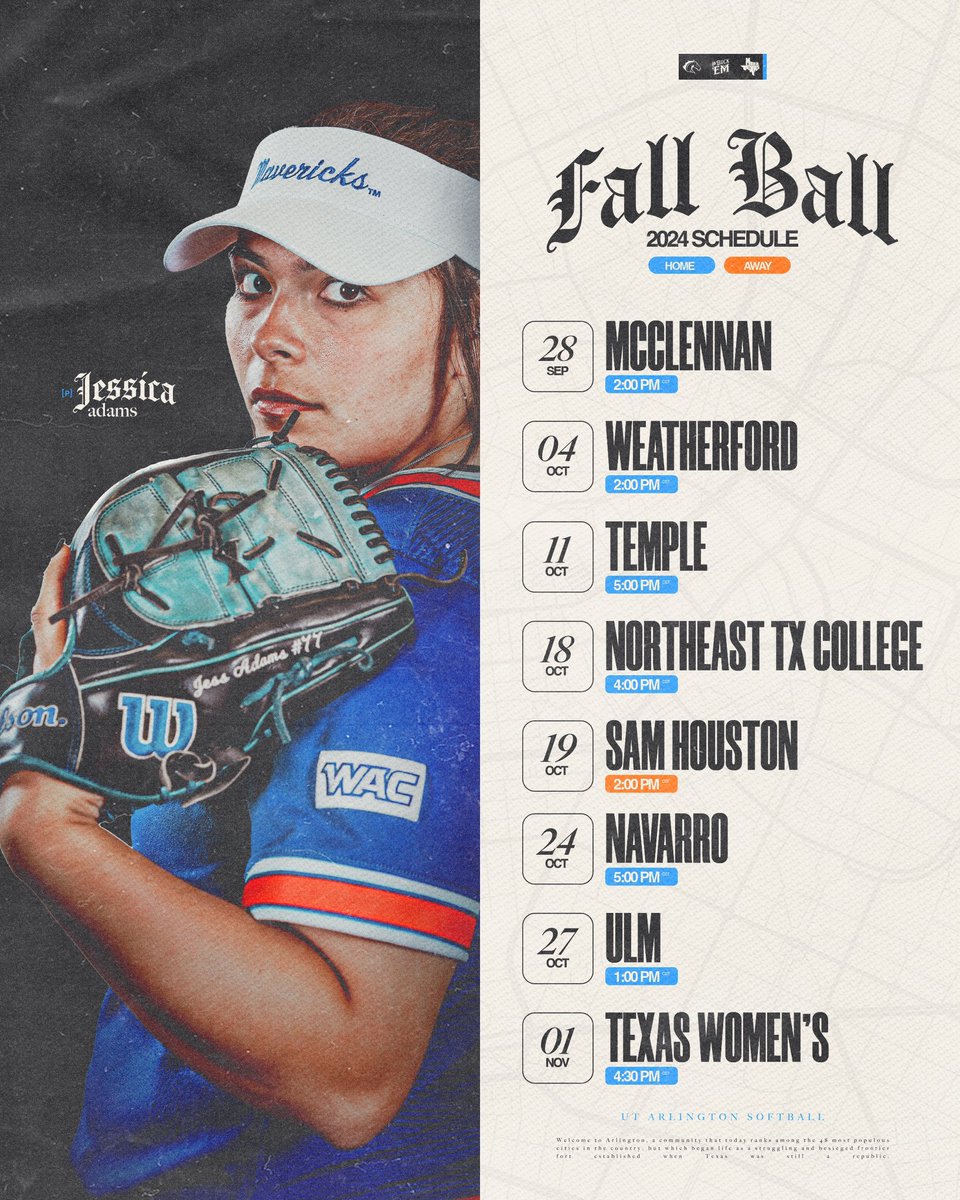 Fall ball is almost here, 𝐥𝐞𝐭'𝐬 𝐫𝐢𝐝𝐞 😏

More info ⤵
📰 >> utamavs.us/24FallSchedule…

#BuckEm🐎