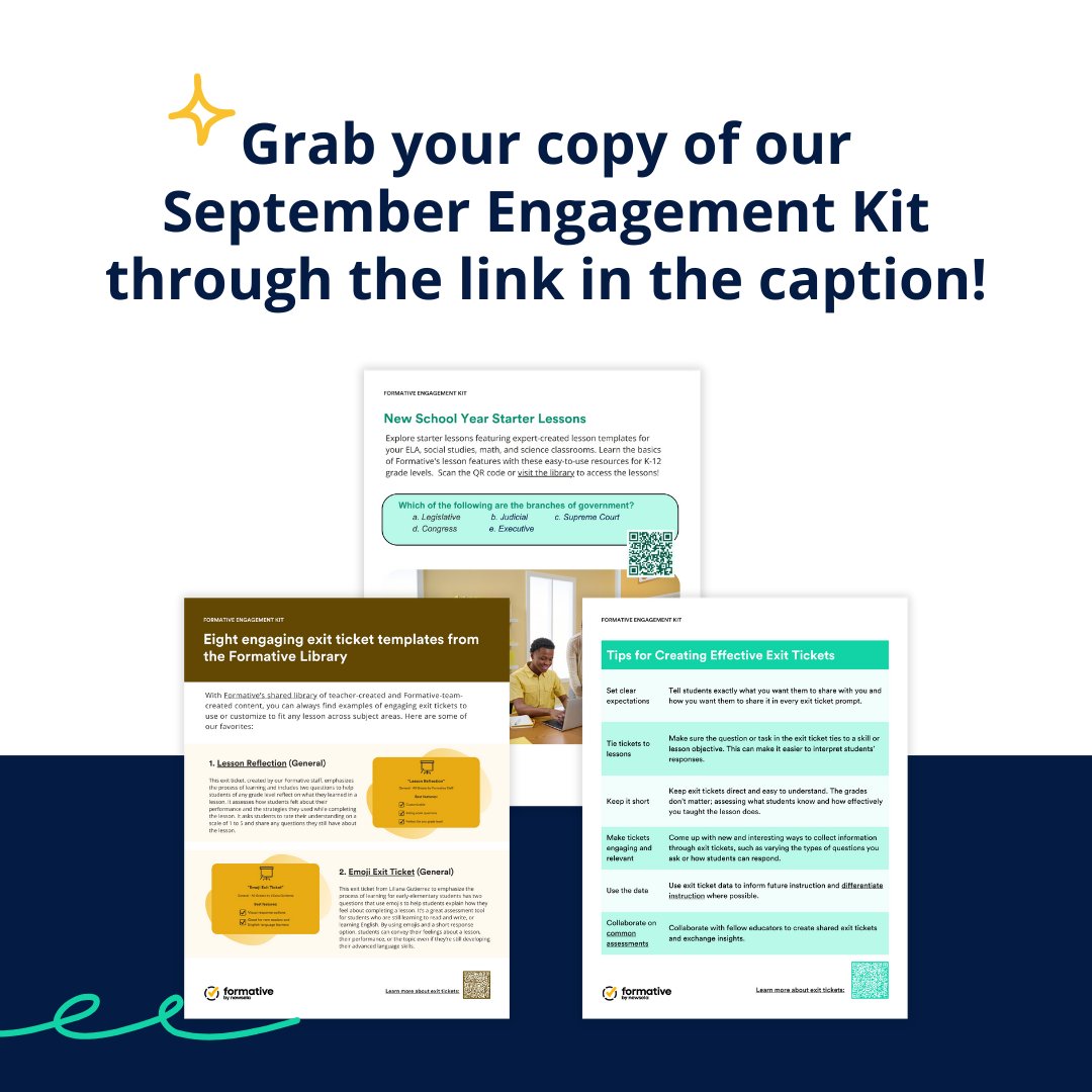 What's the best way to welcome students back into the classroom? Establishing routines! ✅ Use our September engagement kit to build formative assessments into your weekly routines and help form positive habits. ➡️ ow.ly/2a5l50TfTFE