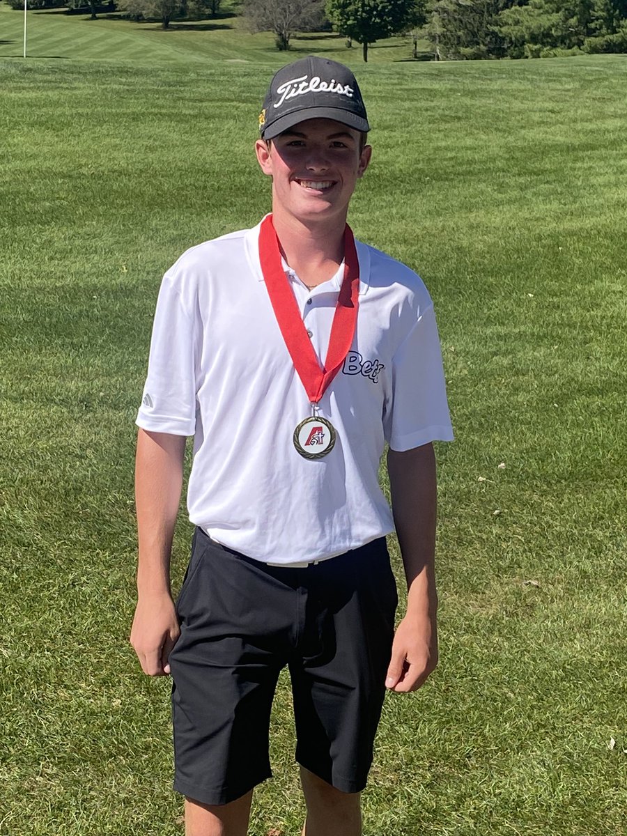 BettGolf's tweet photo. Bulldogs finish 4th at Assumption Invite (306, CD-305, PV-298, NS-297). 
Brady Huskey individual Champ -4 (68)!  
Graham 78
DeCrow 79
Fillion 81
Davison 83
Johnson 97
@BettAthletic @BettBoosters https://t.co/RLhfLYlo7K