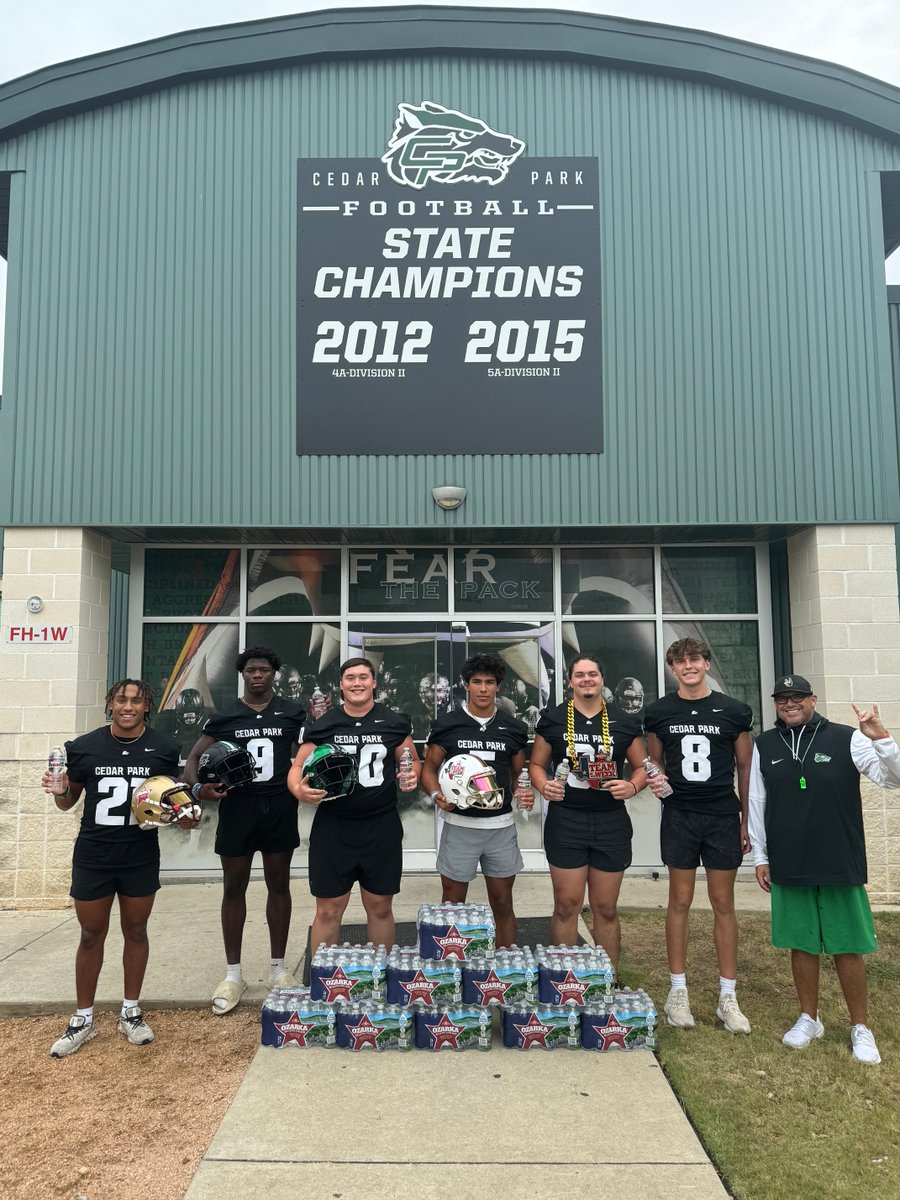 Ozarka's Game of the Week road tour made a stop today in Cedar Park!

<a href="/Cedar_ParkFB/">Cedar Park Football 2025</a> | <a href="/OzarkaSpringWtr/">Ozarka Spring Water</a>

#dctf | #txhsfb | #ozarka