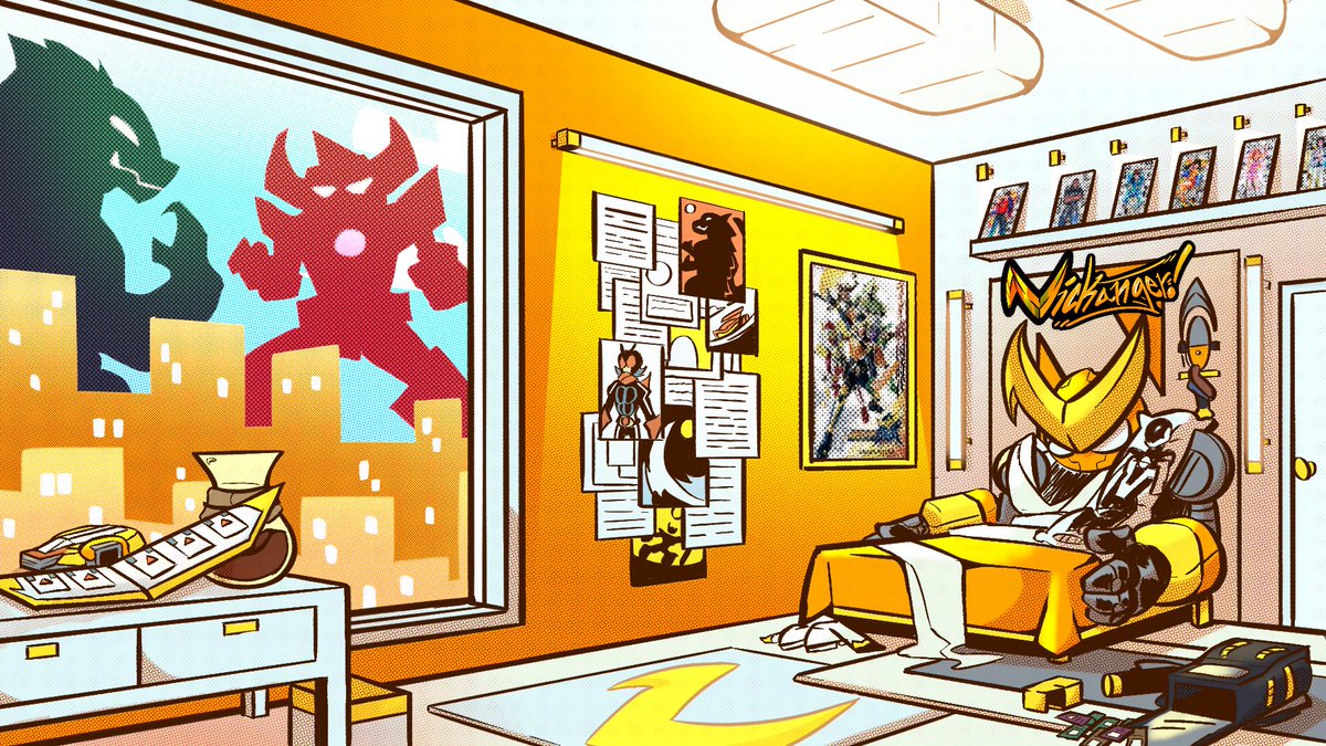 NickangerPNG's tweet photo. “It’s next to the duel disk.” 

#vtuberroom #vtuber https://t.co/2eDzGaD87W