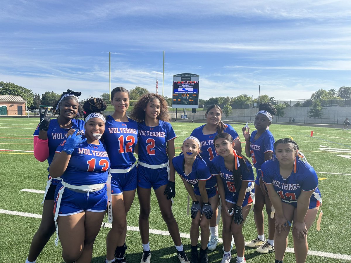 MCPSAthletics's tweet photo. Second girls’ flag 🏈 game is about to begin between @WWHSAthletics &amp; @WMRinesSports! Thank you @SVHSathletics for hosting, along with @RocketsSportsRM, @TSWAthletics &amp; @pbhs_sports! #WeRAISE @mcpsAD https://t.co/RSvxTdCF0U