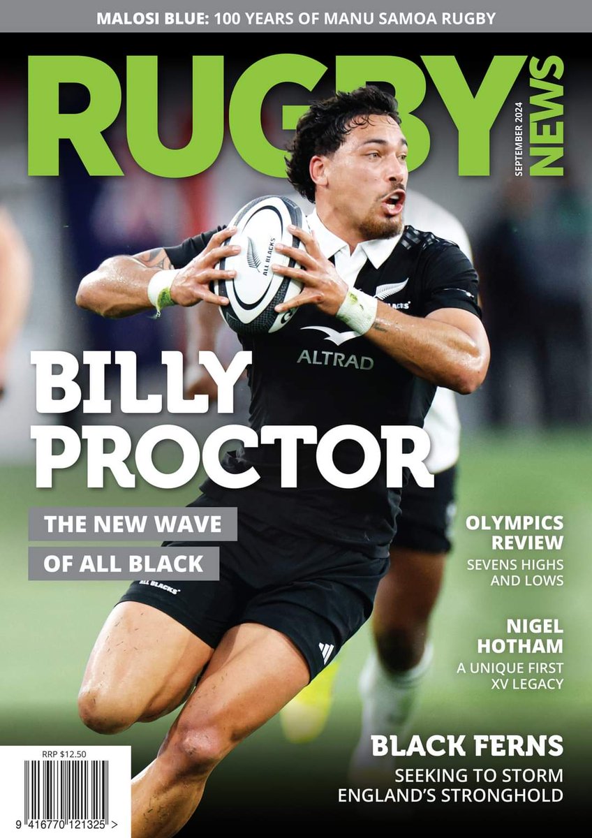 mag_rugby's tweet photo. The September issue of Rugby News magazine is on sale now across New Zealand.
Inside you will find: Billy Proctor, an Olympics sevens review, Nigel Hotham and his Hamilton BHS legacy, preview of the Black Ferns in the north, 100 years of international rugby in Samoa, https://t.co/OFp8PFaGhS