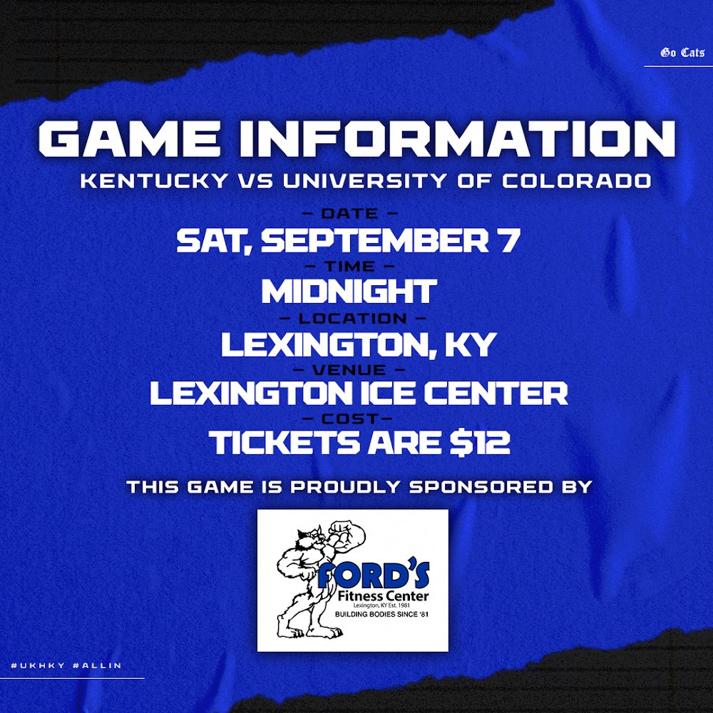 KentuckyHKYClub's tweet photo. It’s that time again, and here’s what you need to know. 

We’ll see you Friday😼 https://t.co/RyeIPoRNy3