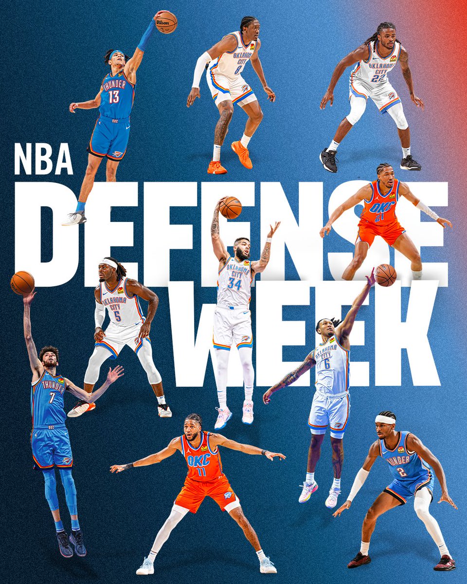 okcthunder's tweet image. In OKC, defense never stops 😤 

#NBADefenseWeek