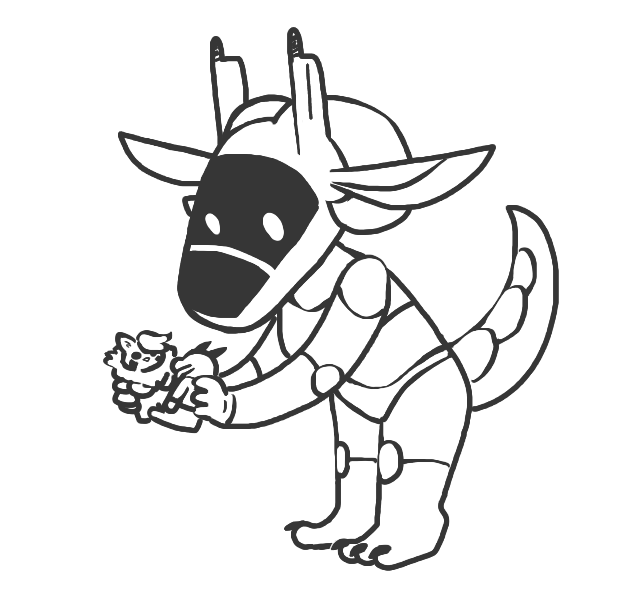 Guddraws's tweet photo. [SFW trash doodles] - Help! I've turned smol and am being accosted and manhandled!

Featuring various friends. https://t.co/cByDISXNAL
