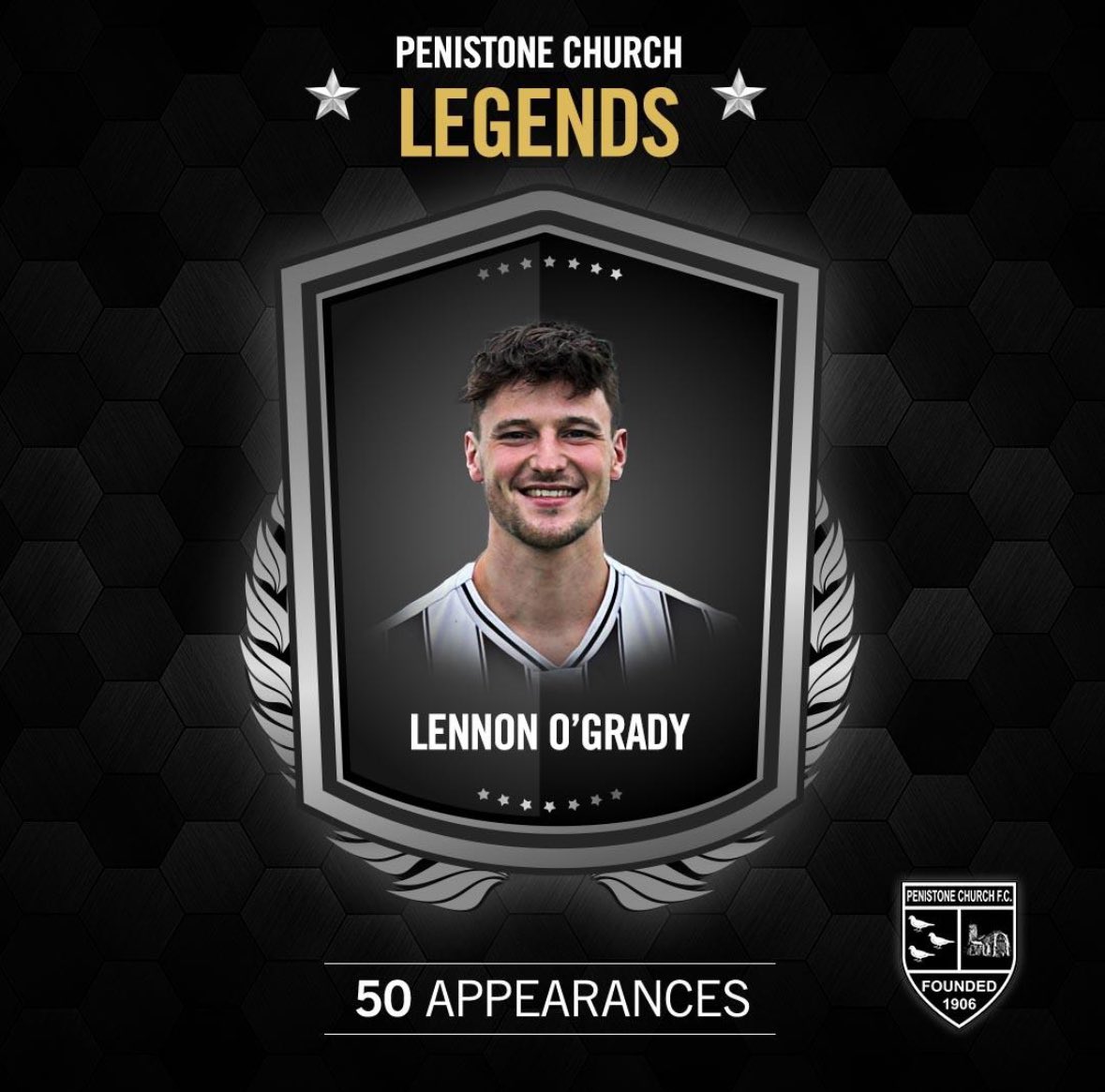 Penistone Church FC (@pcfc1906) on Twitter photo Congratulations to <a href="/LennonOG/">Lennon O'Grady</a> who bagged his 50th appearance for the club tonight.
Been a tremendous addition to the first team squad since he joined the team last season.
Thanks to Ian Bisset Estate Planning for sponsoring Lennon again this season. Congratulations to <a href="/LennonOG/">Lennon O'Grady</a> who bagged his 50th appearance for the club tonight.
Been a tremendous addition to the first team squad since he joined the team last season.
Thanks to Ian Bisset Estate Planning for sponsoring Lennon again this season.